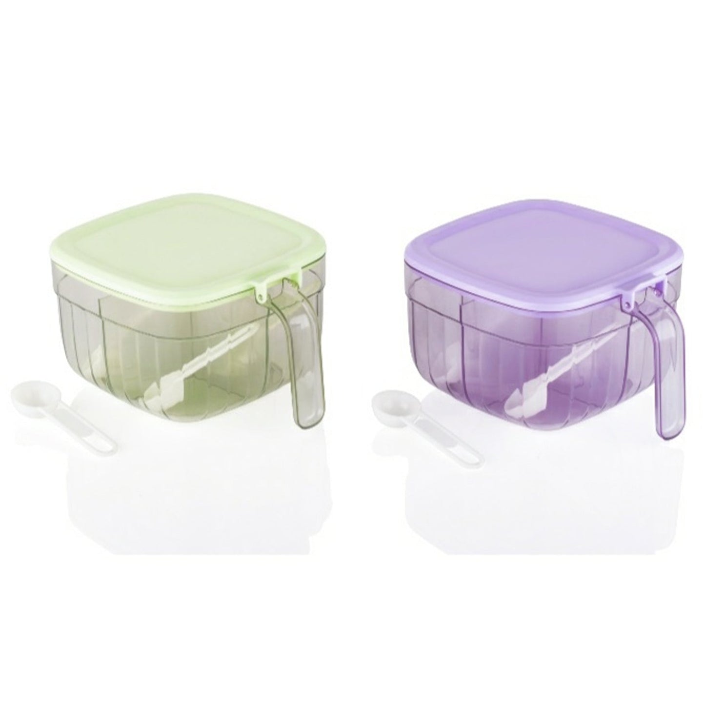 5784 Multipurpose Dry fruit Set, Chocolate, Snacks Storage Box, Masala Box for Home and Kitchen Airtight Dry Fruit Plastic Storage Container Tray Set With Lid & 4 Compartment, 4 Spoon Container for Sweets,Chips,Cookies | (1 Pc )