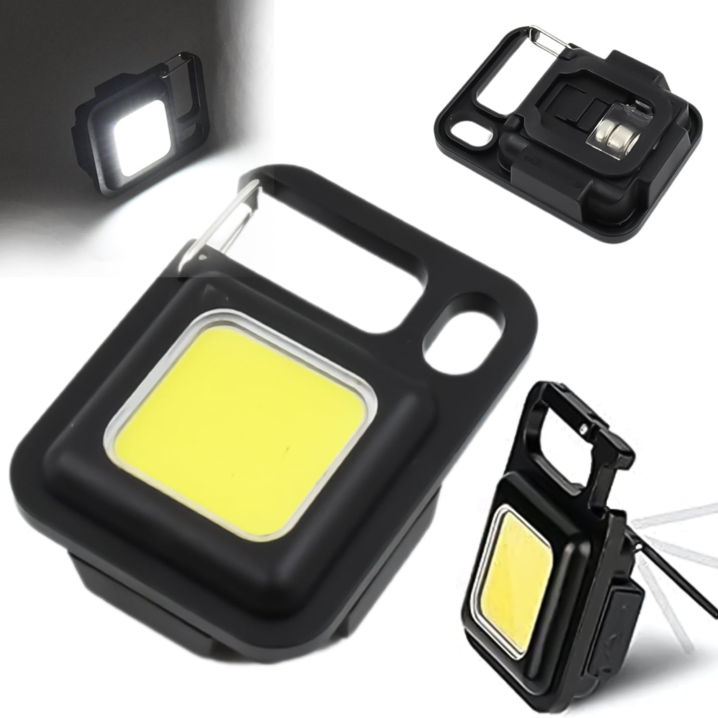 LED Battery Operated Keychain Flashlight Small Work Light with Folding Bracket Bottle Opener for Camping, Hiking, Emergency (1 Pc / MOQ :- 36 Pcs)