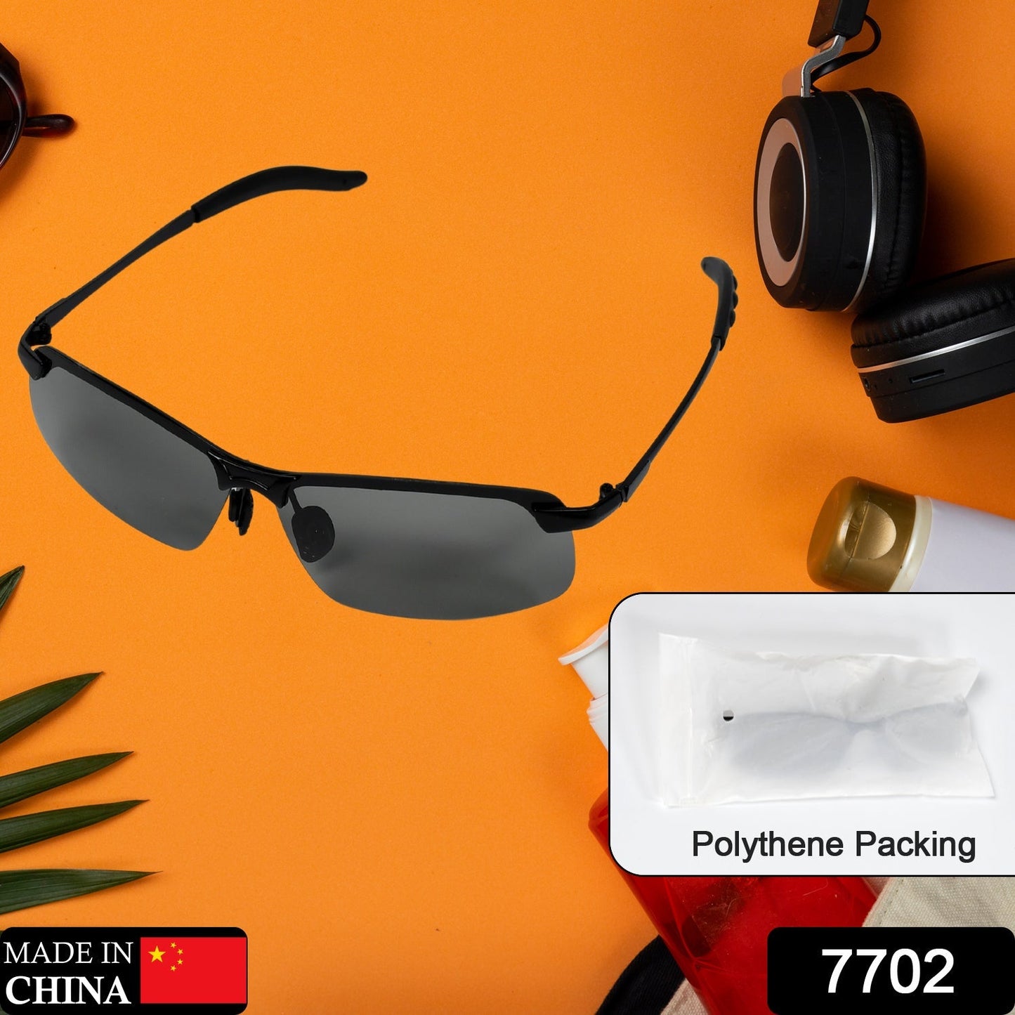7702 Sports Sunglasses Classic Luxury Lightweight Rimless Sports Sunglasses For Driving , Fishing , Hiking & outdoor Use