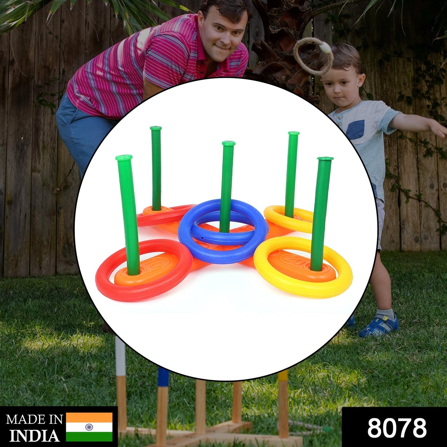 Kidsā ring toss game set.