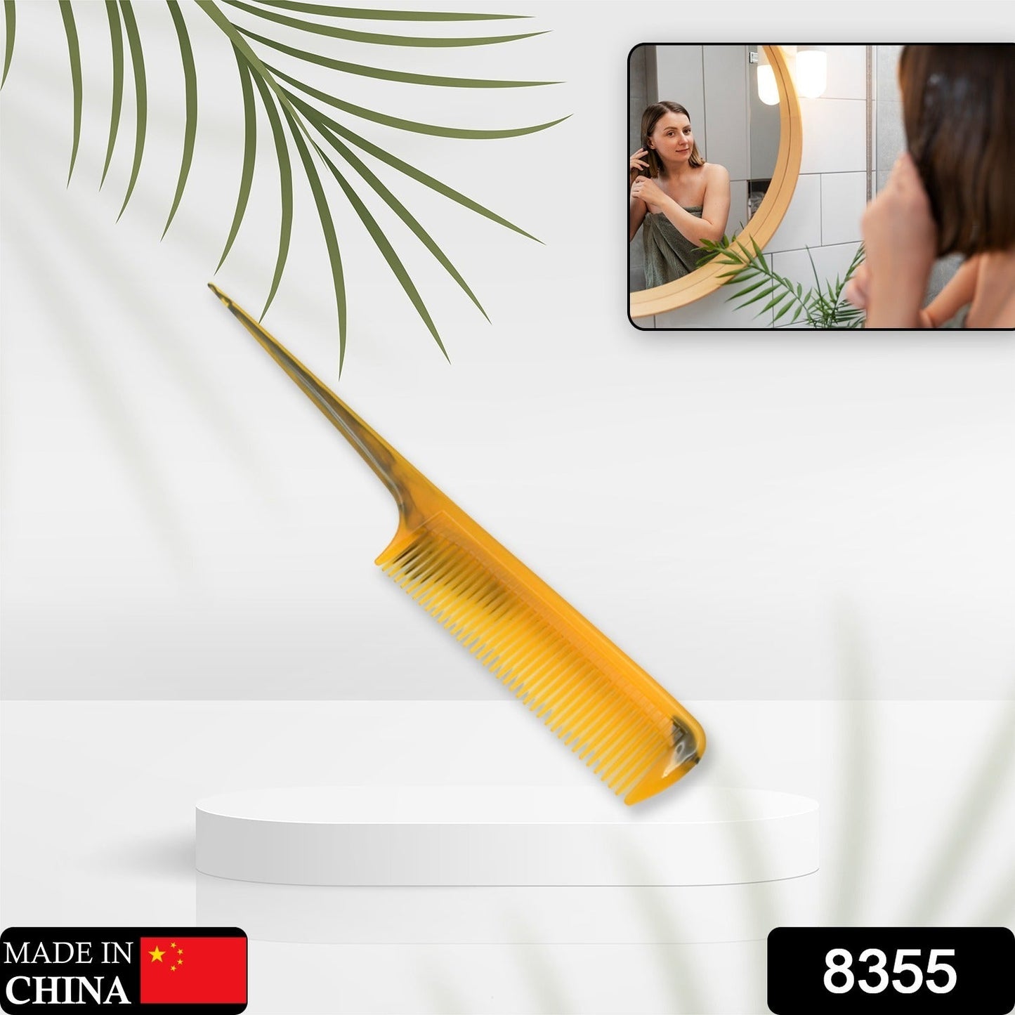 Salon Hairdressing Tapered Grip Hair Comb Beauty Tool Use For Men & Women (1Pc Comb)