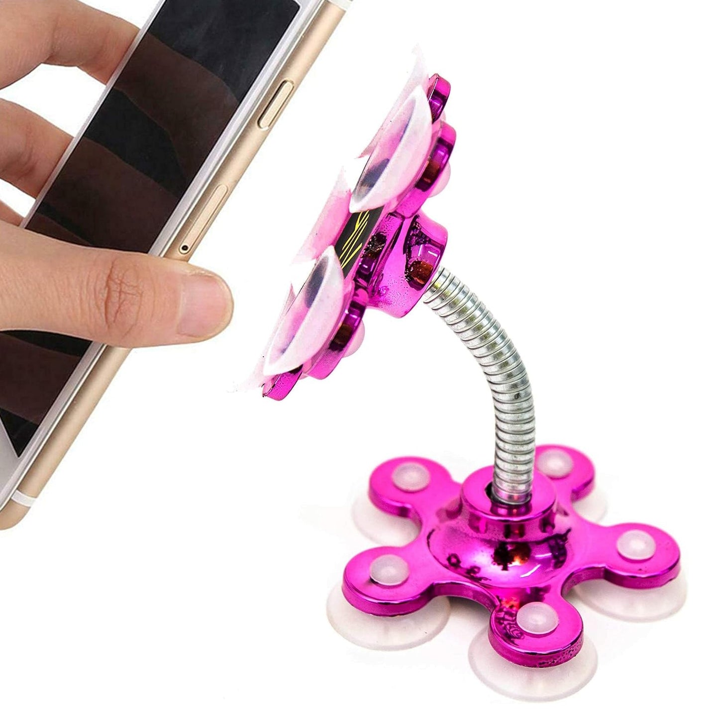 Phone Holder, 360°Rotatable Phone Stand Multi-Function Double-Sided Suction Cup Mobile Phone Holder vip stand( MOQ :- 6 Pc )