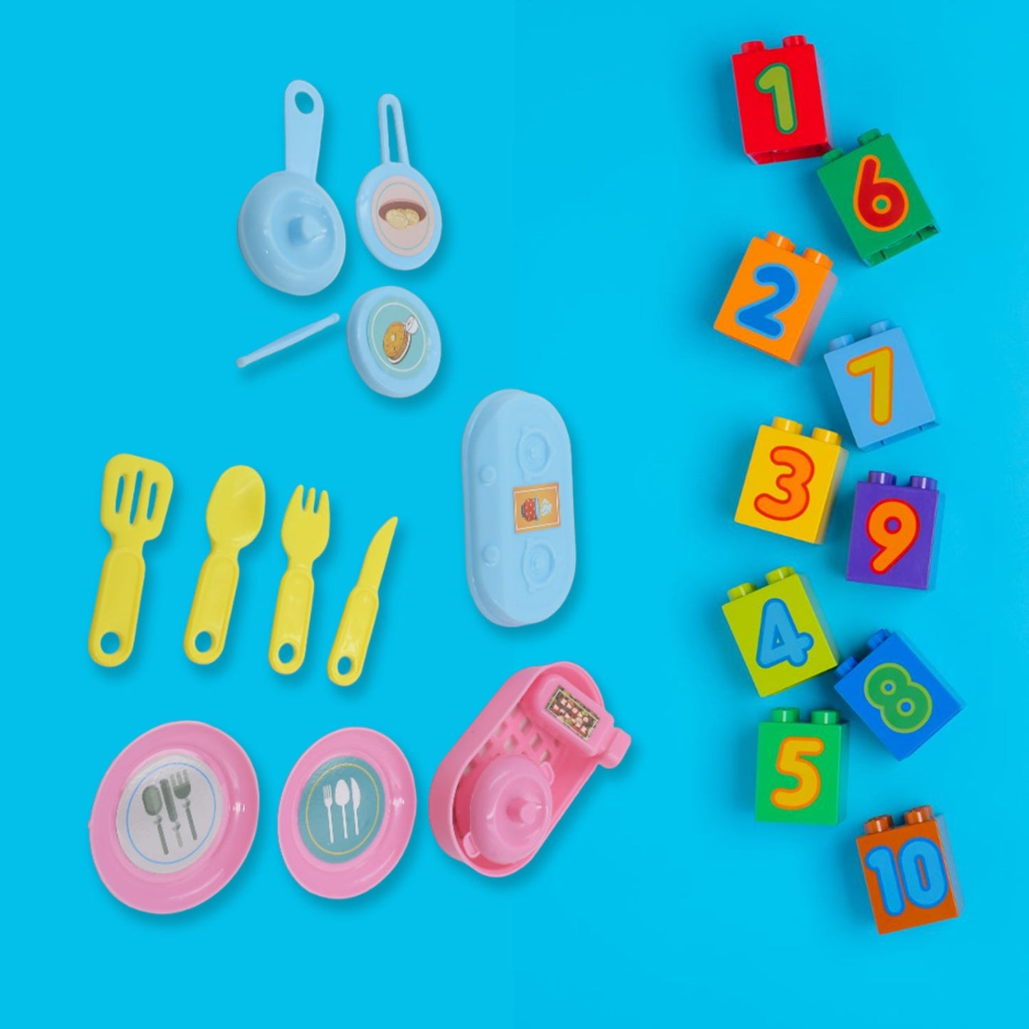 Plastic Portable Cooking Kitchen Play Set Play Kitchen Set Toy with Basket, Knife & Various Types of Kitchen Play toy Set Cooking Play Set Colourful Cooking Tools, Children Learn Play Fun Toddler