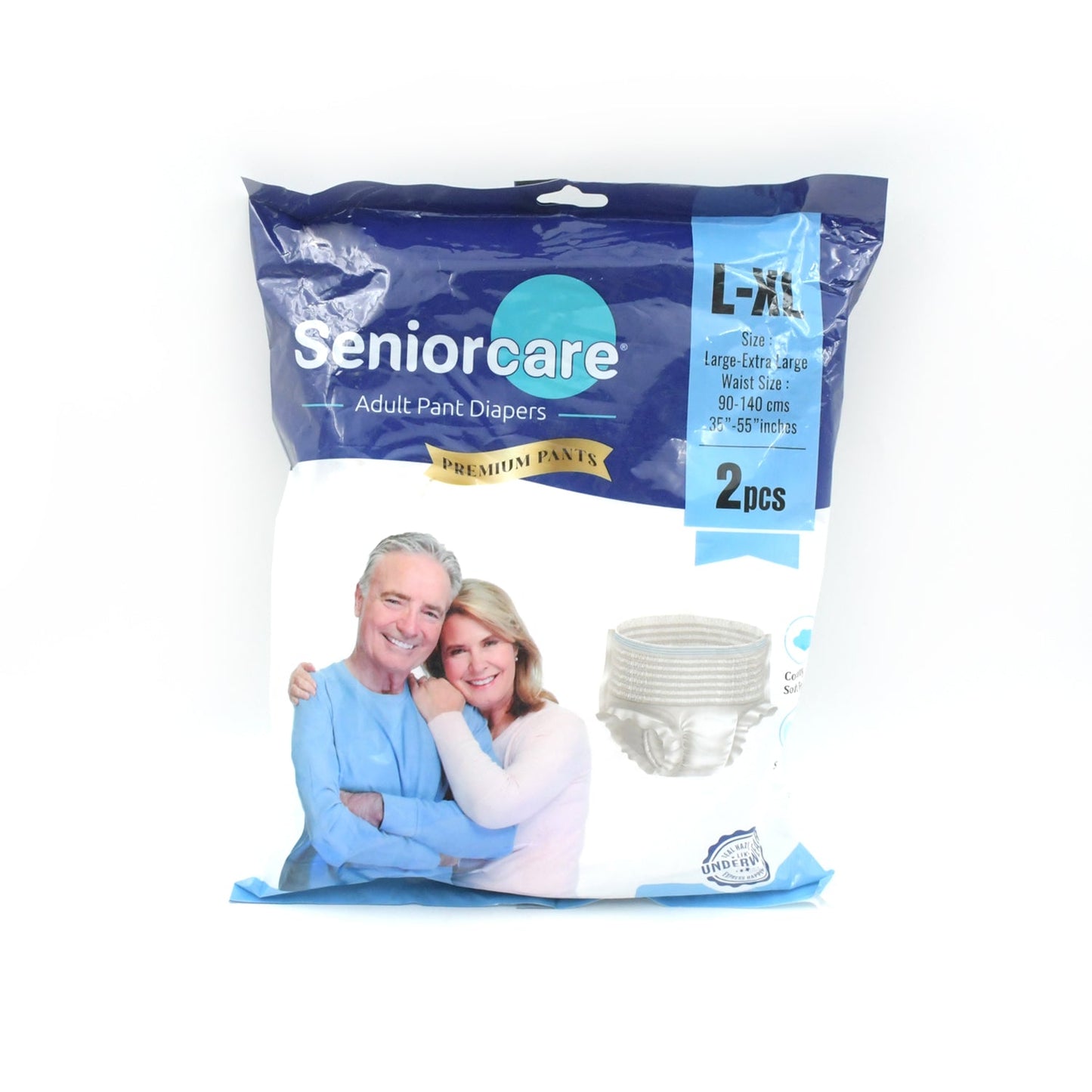 0970 Large - Extra Large Senior care Adult Pull Up Diaper Pants (Waist Size (90-140 Cm | 35 -55 Inch) Adult Diapers ( Large - Extra Large L-XL2Pc)