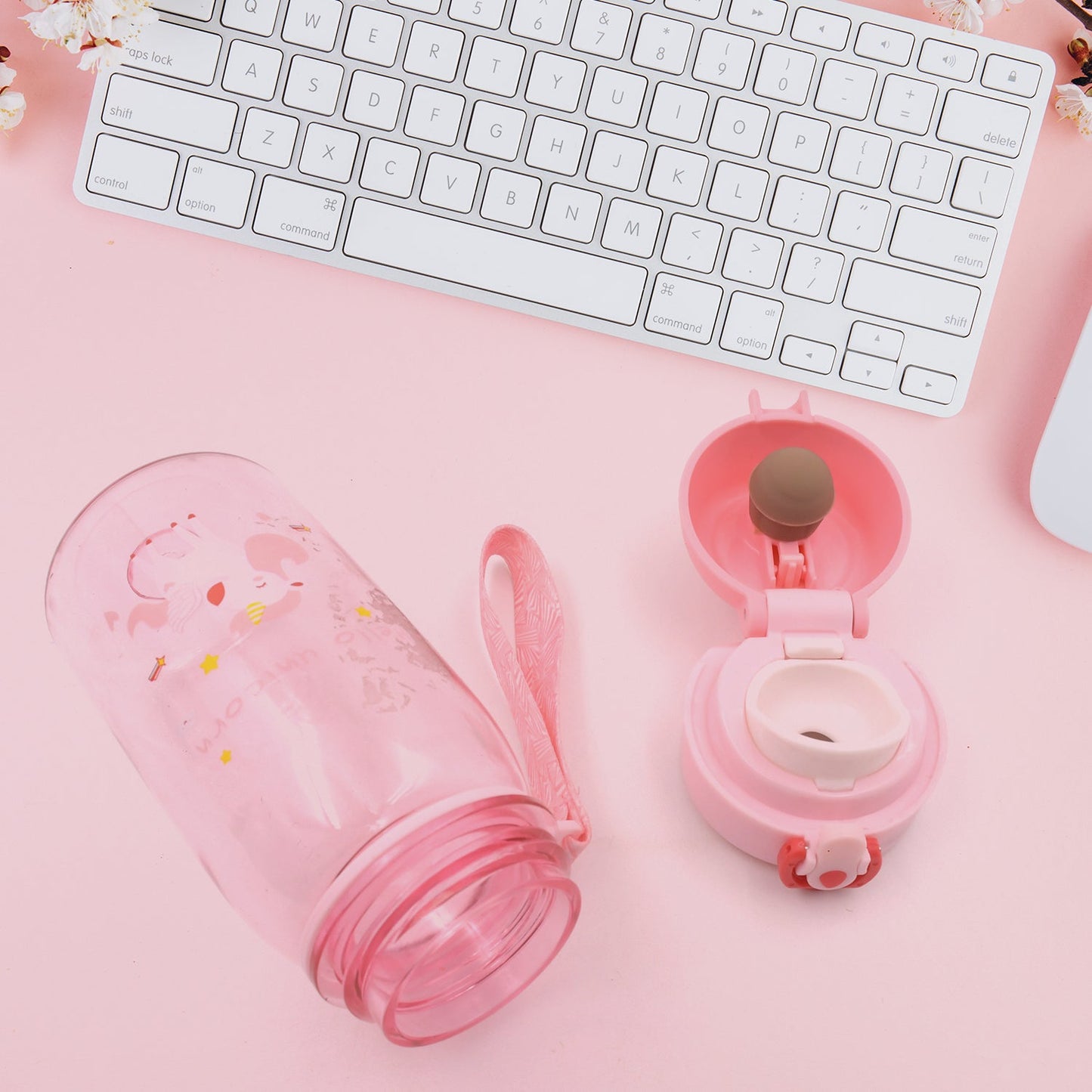 400ML Capacity Plastic Water Bottle Animal Printed | Office Bottle | Gym Bottle | Home | Kitchen | Leakproof and BPA Free Drinks Bottle | Water Drink Juice Bottle BPA Free Leak-Free Lightweight ( 400 ML )