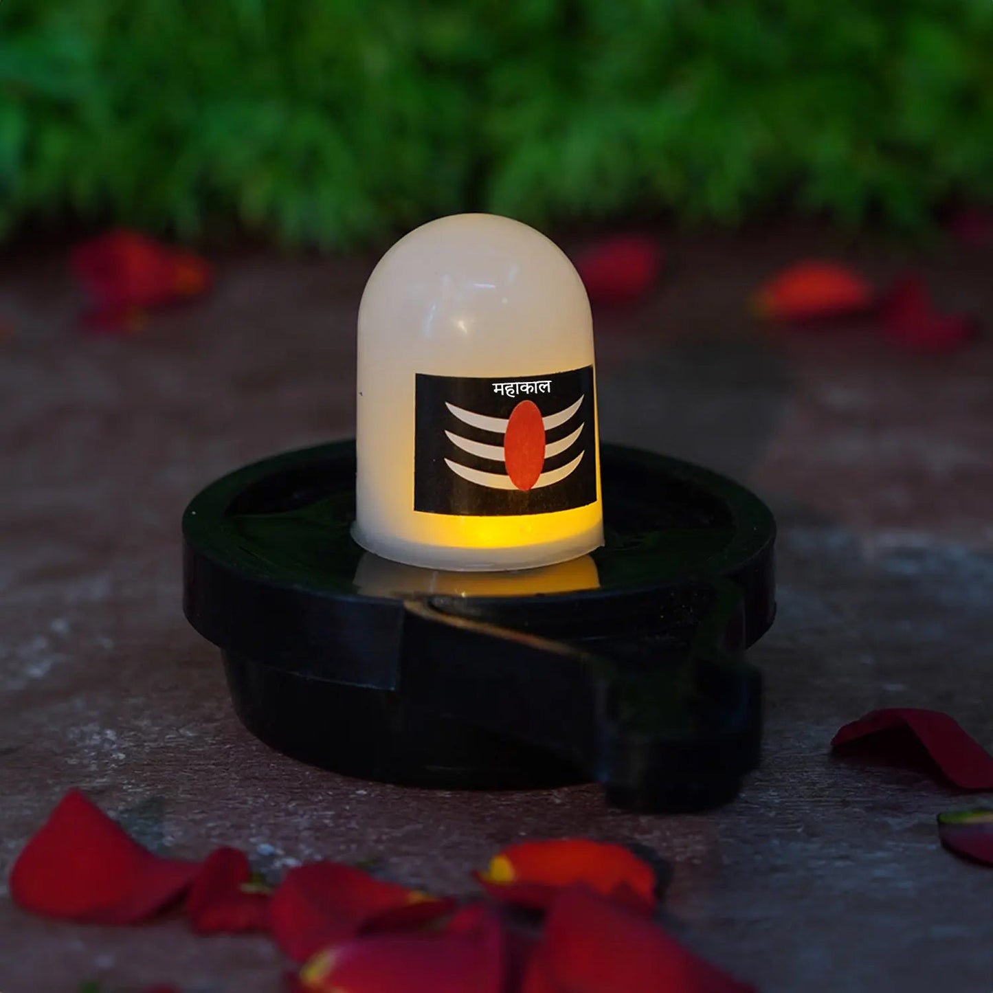 Water Sensor Led Shivling Idol Murti for Daily Pooja Purpose Festival Decoration Led Shivling 