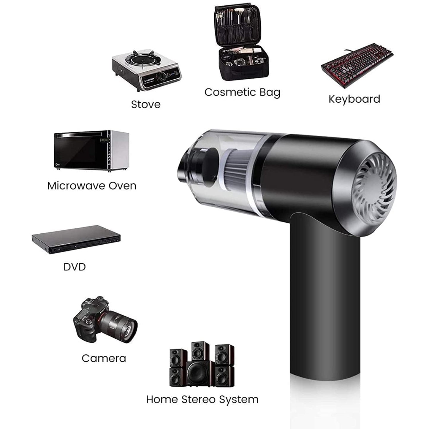 Vacuum Cleaner Dust Collection 2 in 1 Car Vacuum Cleaner 120W High-Power Handheld Wireless Vacuum Cleaner Home Car Dual-use Portable USB Rechargeable