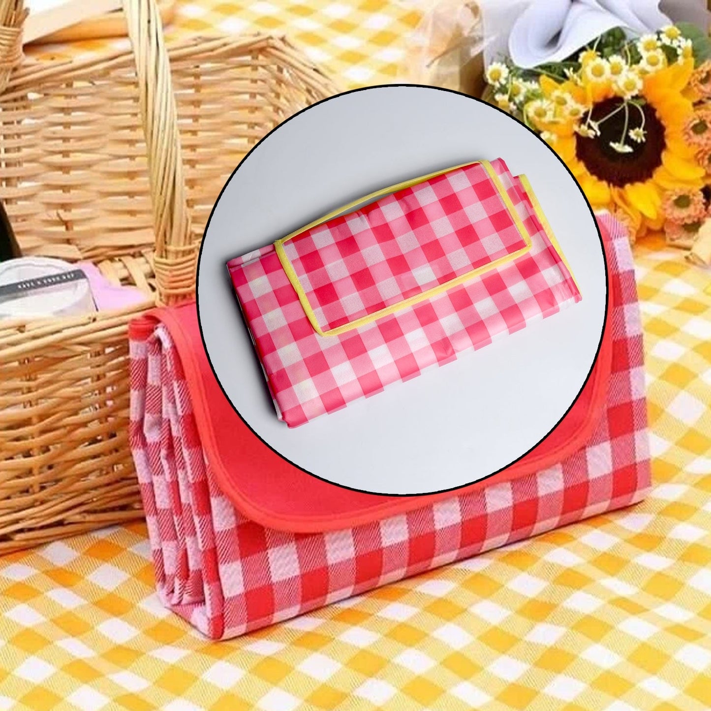 1187A Picnic Blanket Beach Mat Waterproof Blanket Foldable Picnic, Beach, Camping (142cmx95cm)