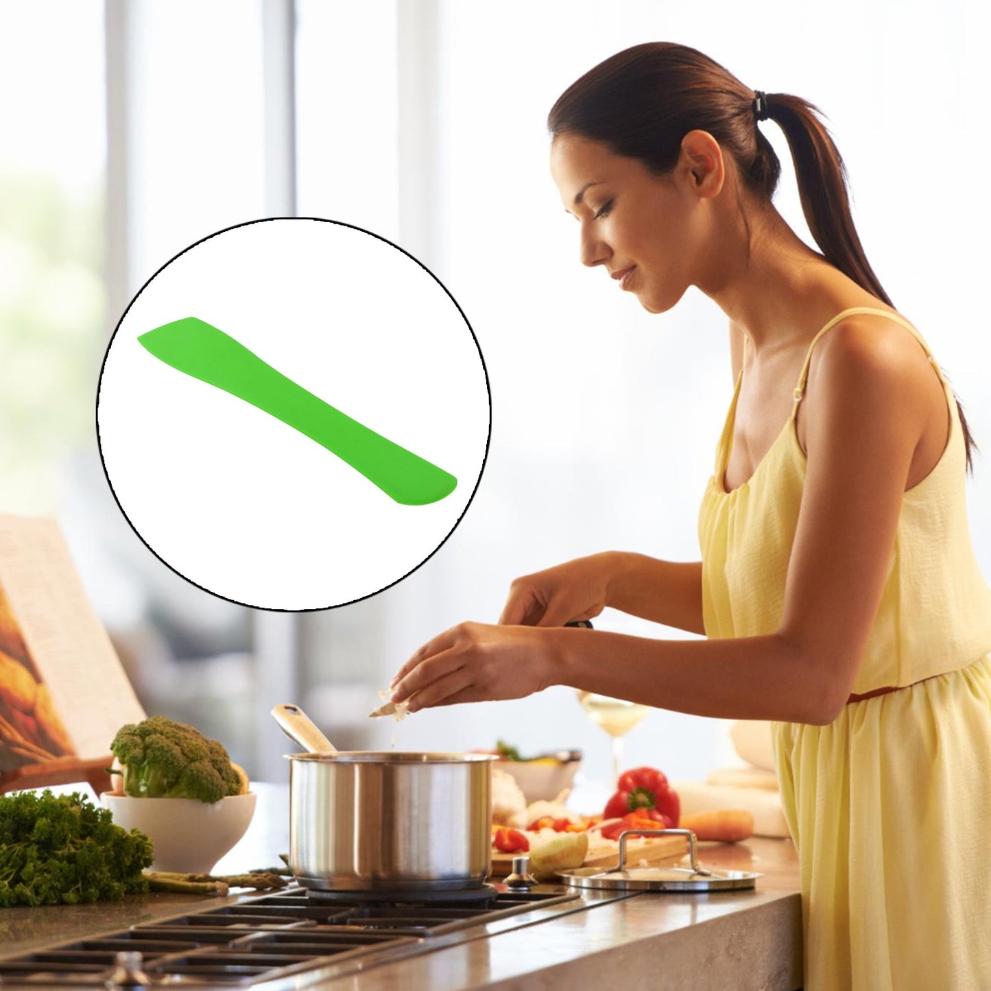 Silicone Non-Stick Heat-Resistant Flexible Spatula (1 Pc / 28 Cm)