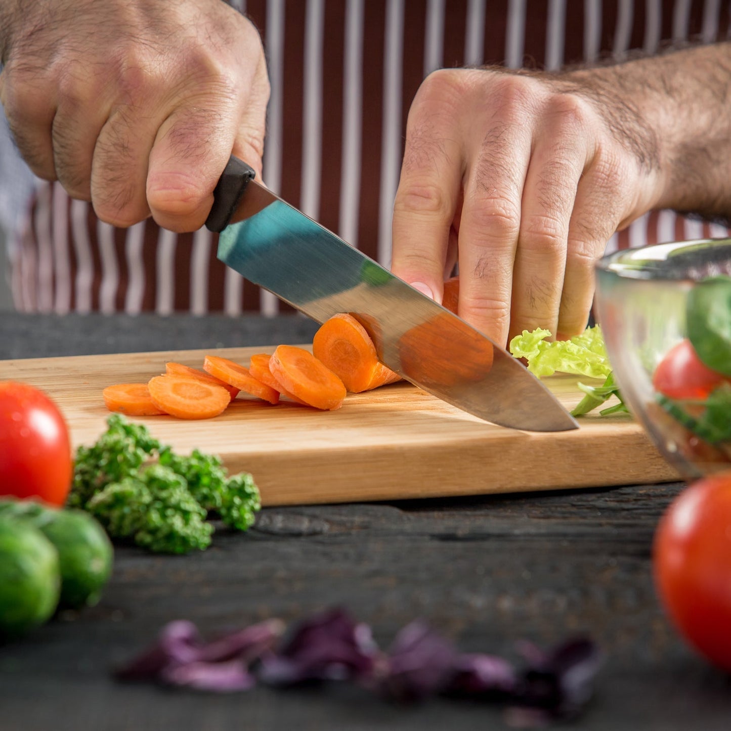 7122 Wooden Chopping Board For Vegetable Cutting & Kitchen Use