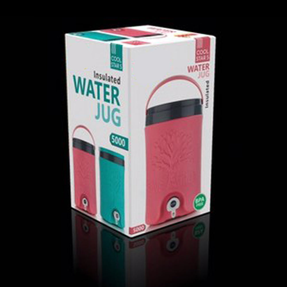 Plastic Water Rover Jug - 5 Litre, Insulated Plastic Water Rover Jug with a Sturdy Handle, 5 ltrs, (Multi-Coloured