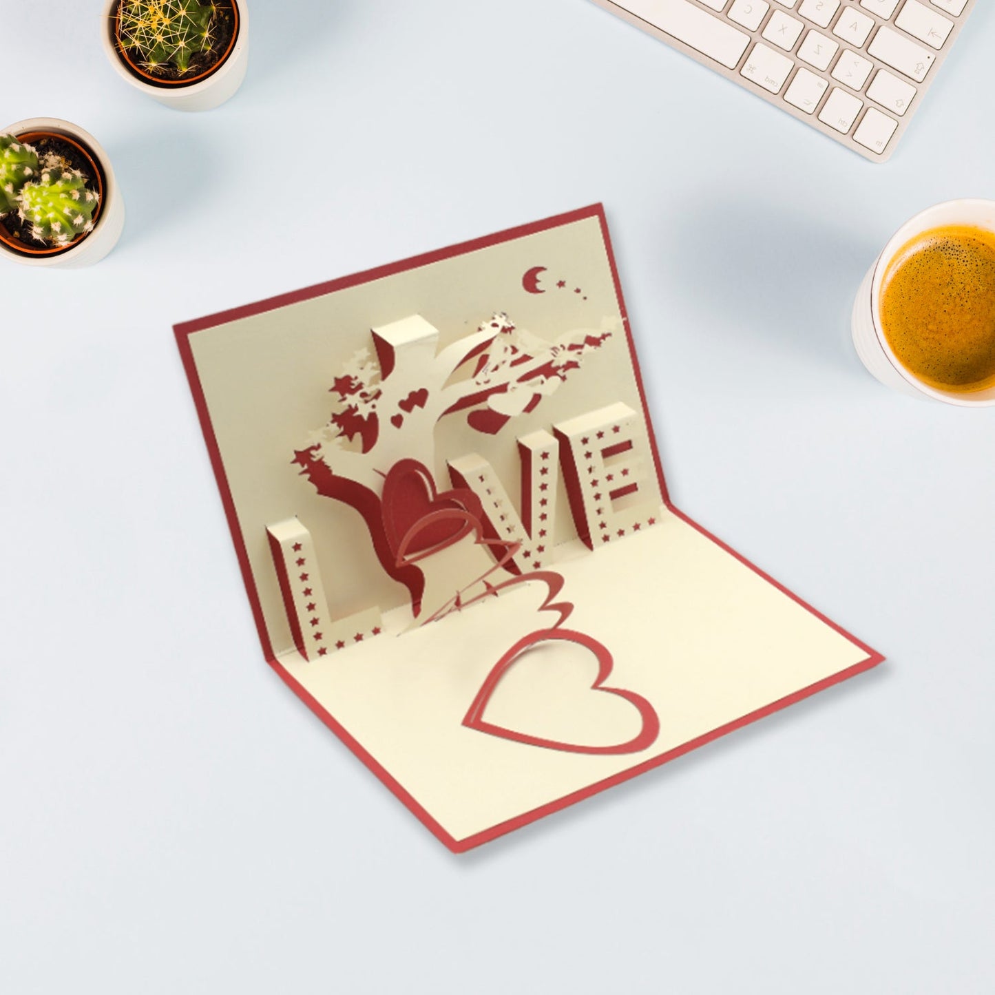 3D Paper Wish Card High Quality Paper Card All Design Card Good Wishing Card (Birthday , Valentine , love , Christmas Card) (1Pc )