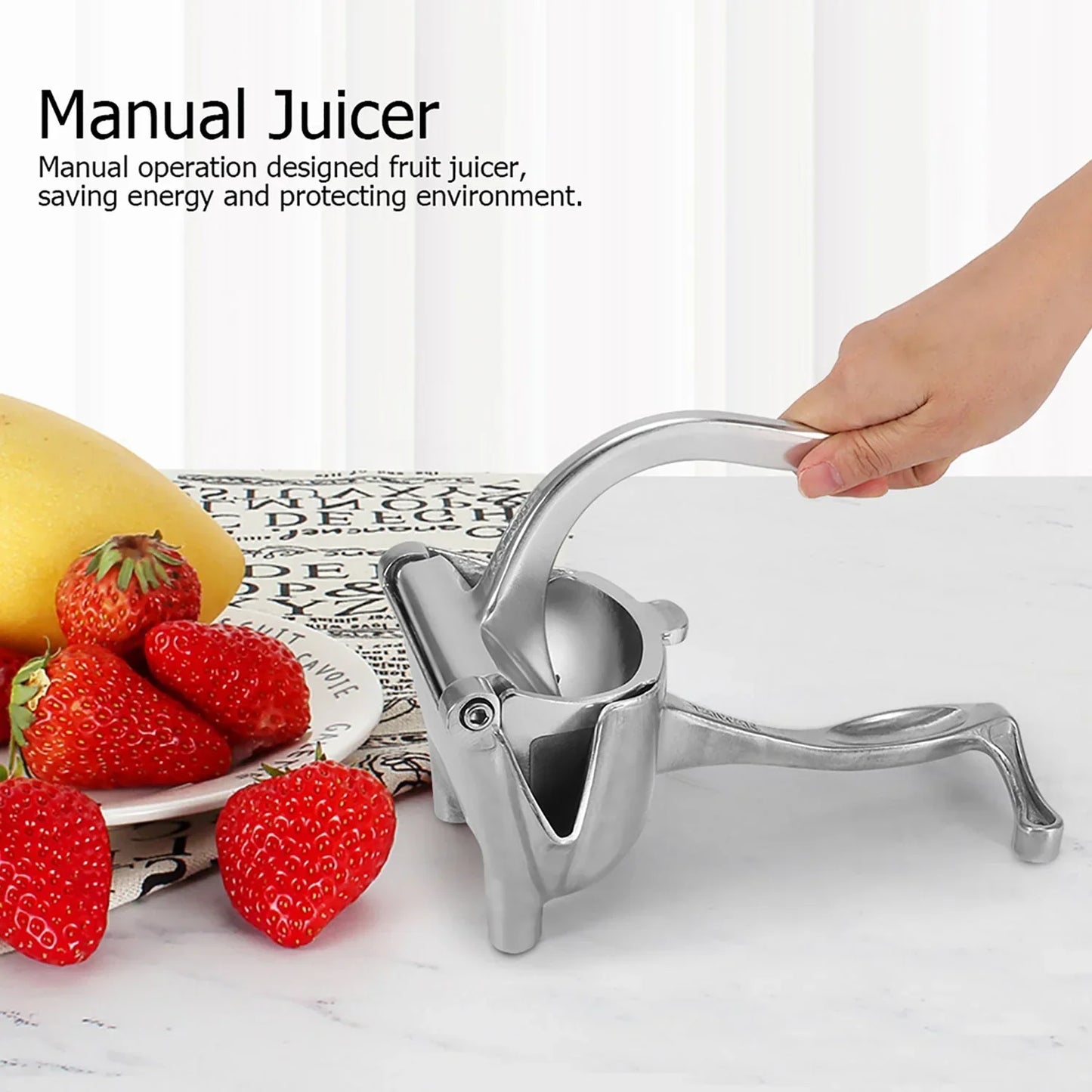 MANUAL ALUMINIUM METAL FRUIT PRESS JUICER ( BROWN BOX )