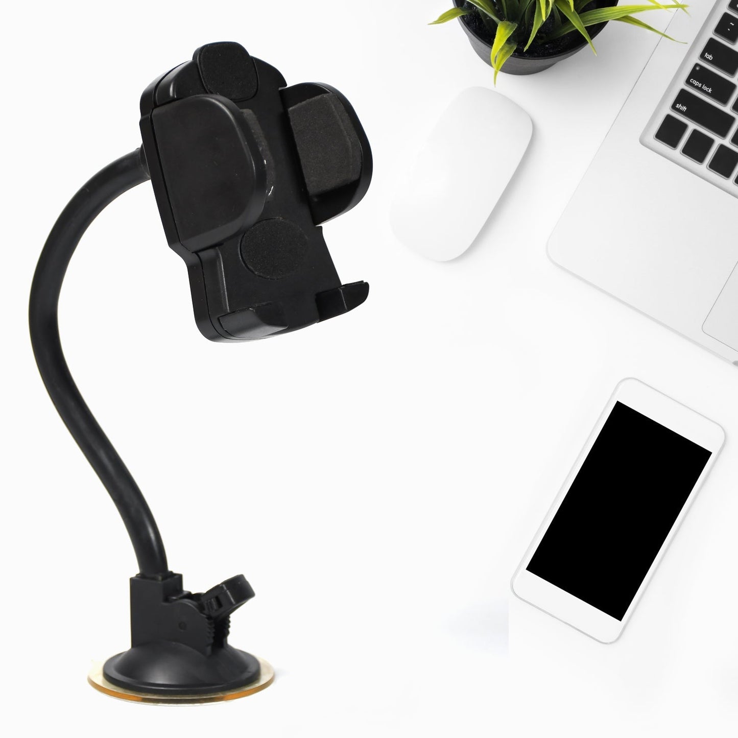 7217 Mobile Phone Holder Long 27cm For Car, Windscreen Car Long Phone Mount & Dashboard Mount, Long Arm Cell Phone Holder with Strong Suction Cup