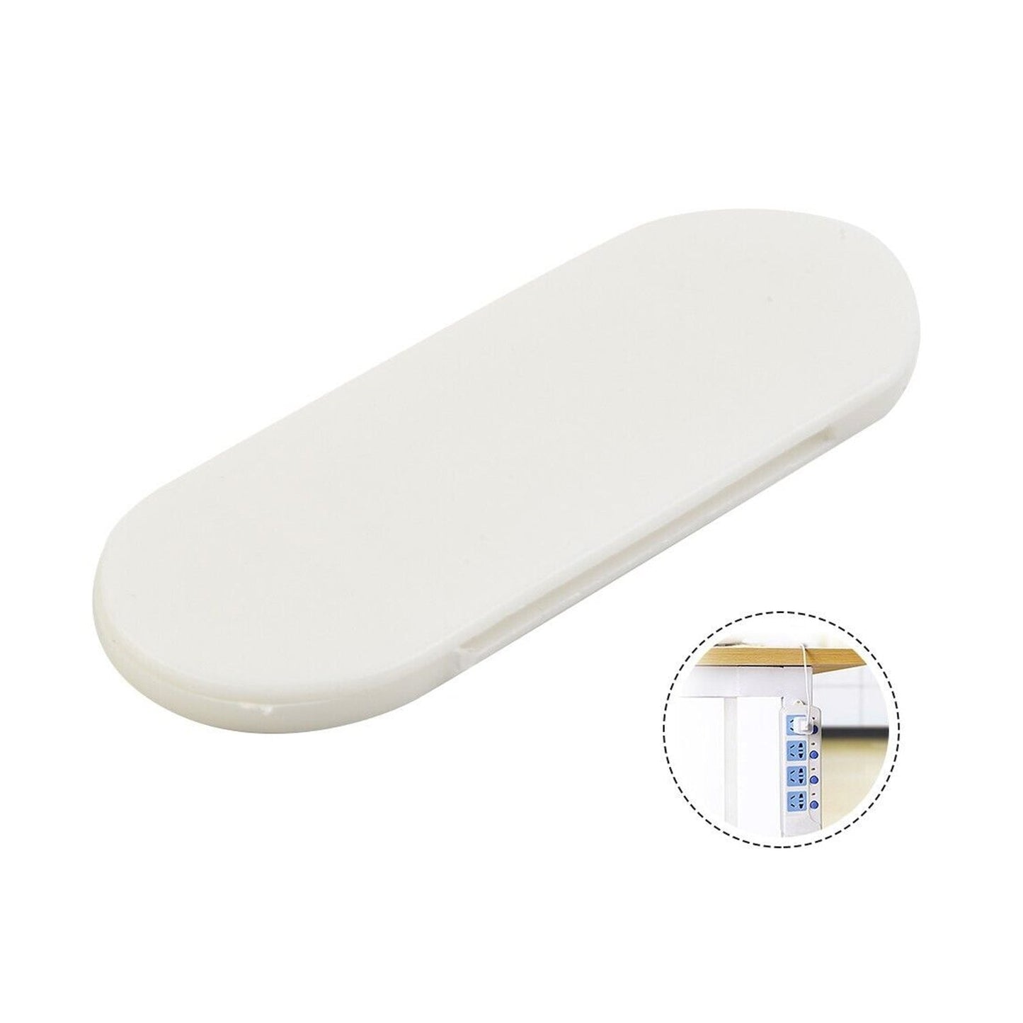 Self Adhesive No Hole Wall Mount, Reusable, Non Residue Plug Organizer For Home Office & Multiuse Device, Wall Socket Holder Power Strip Holder Wall Mount Wall Hanging