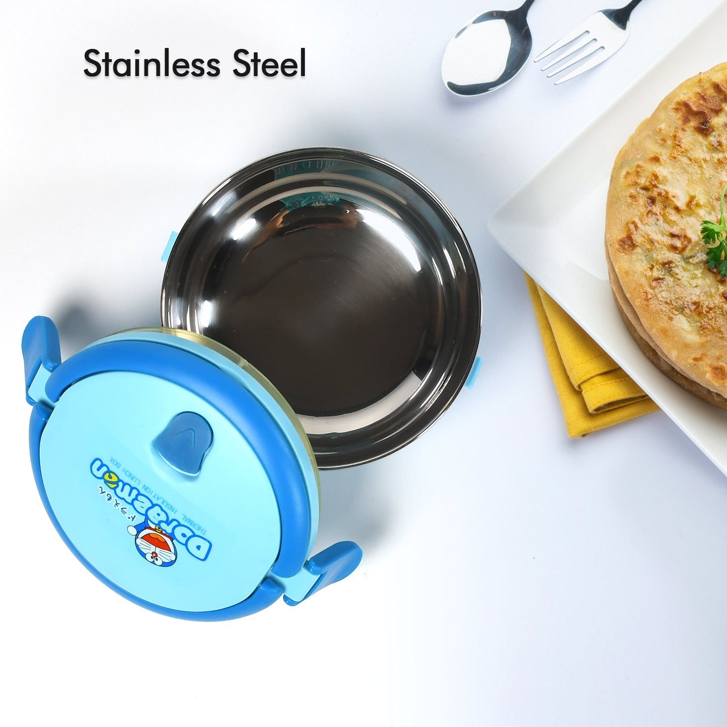 2874A Single Layer Doraemon Steel Lunch Box High Quality Premium Lunch Box For Office & School Use
