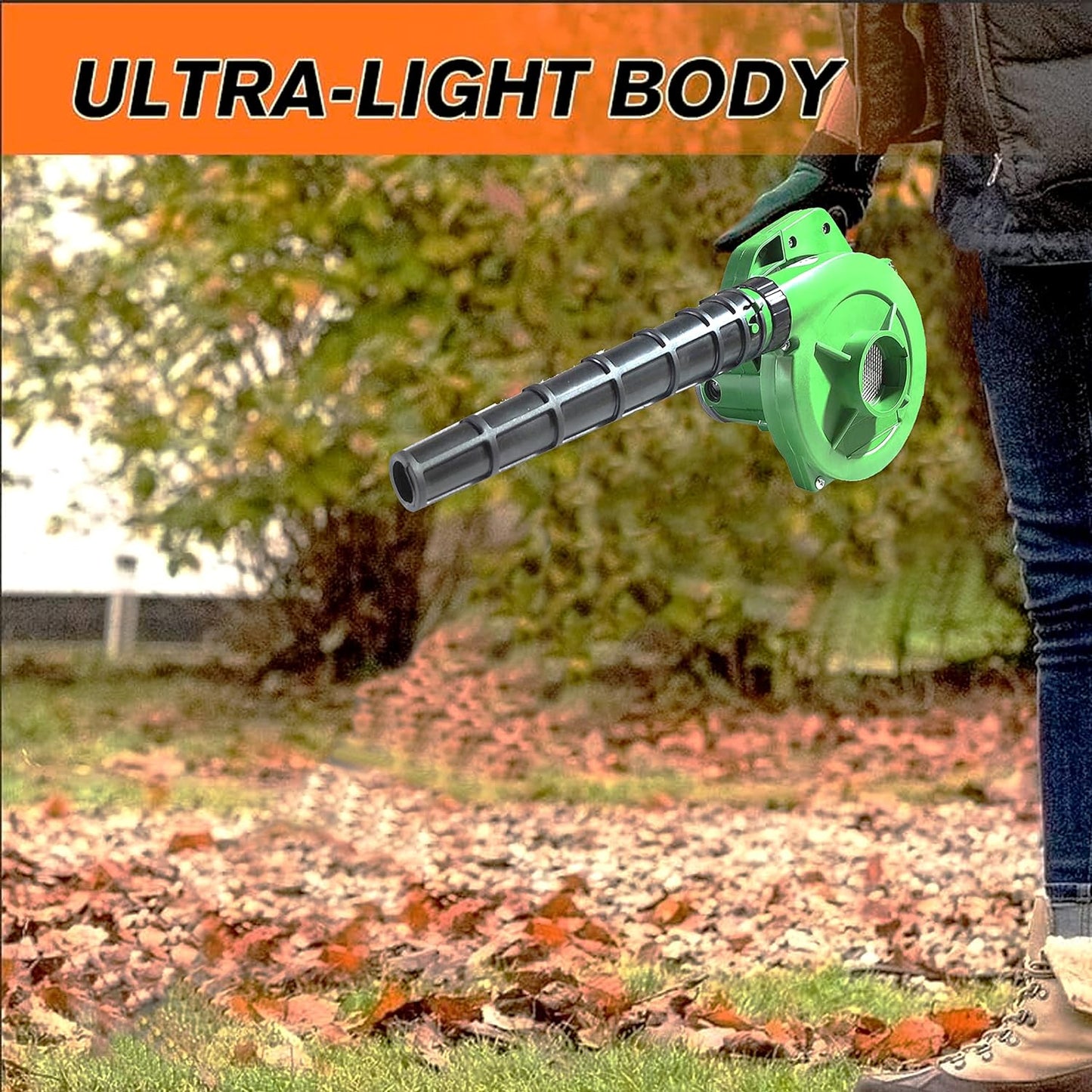650V Blower Portable rifel Range Heavy Duty air Blower, Electric Air Blower for Home/Office/Car/Pc/Computer Dust/Garage/Patio/Garden Leaf/Trash Cleaning (350W, 2.3 m3/min, 13000 RPM, Green)
