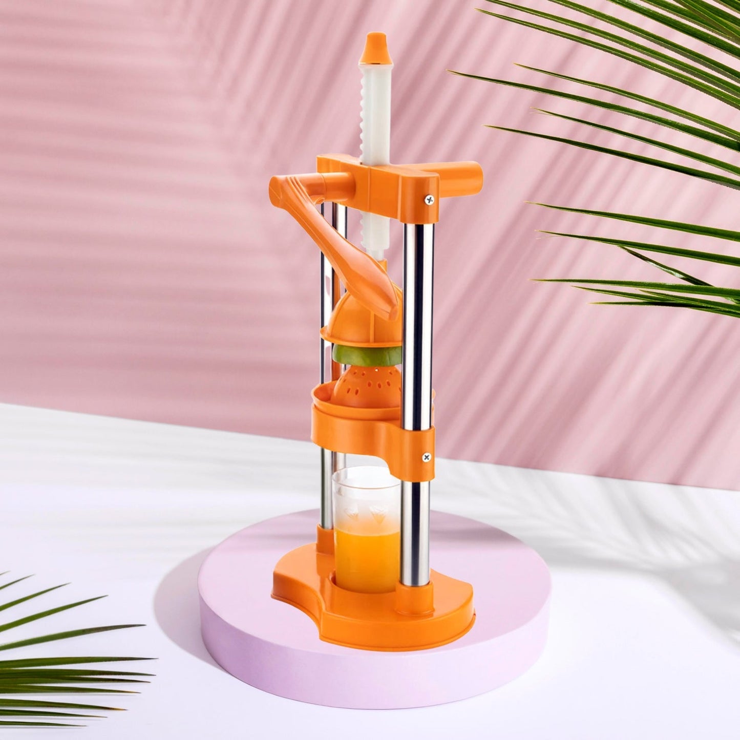 7128 Hand Pressure Juicer With Glass Manual Cold Press Juice Machine Instant Make Juice Squeezer, Fruits Juicer, Juice Maker, Orange Juice Extractor For Fruits & Vegetables, Orange
