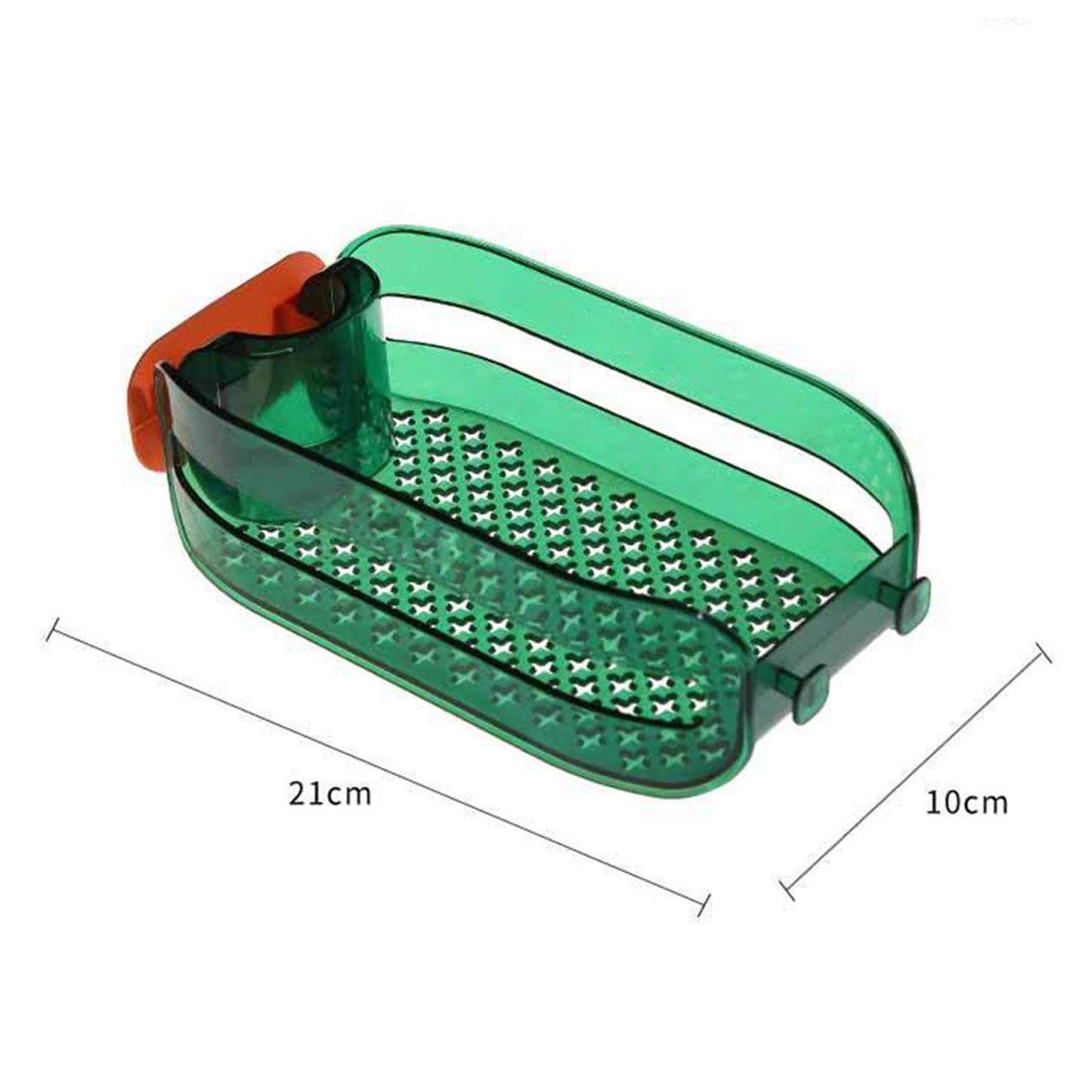 7073 Plastic Faucet Drain Basket Shelf - Drain Basket for Sink, Multipurpose Drain Basket Sink-Strainer Hangs on Faucet for All Sinks.
