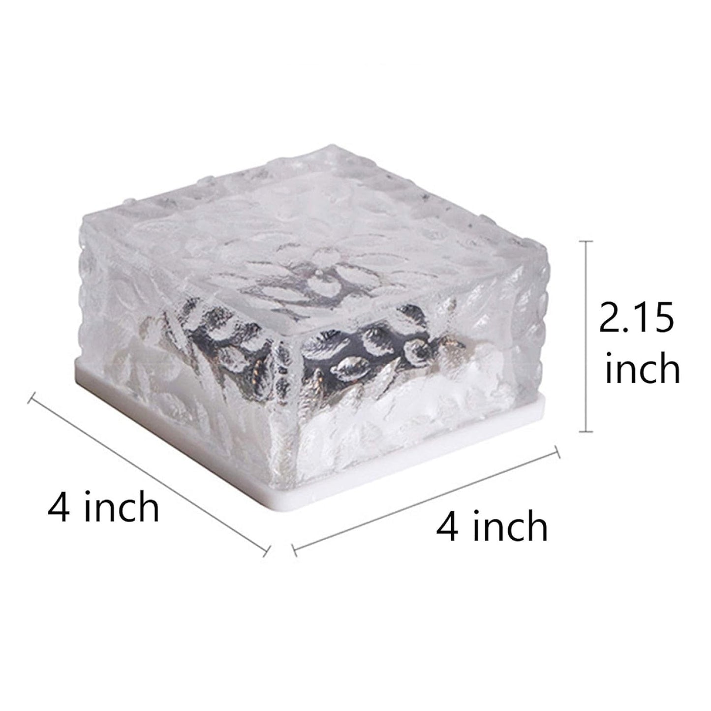 8557 Solar Ice Cube Shaped Garden Light, Ice Cube Shaped Garden Warm Light Outdoor Solar Garden Decorative Lights for Walkway Pathway Backyard Christmas Decoration Parties