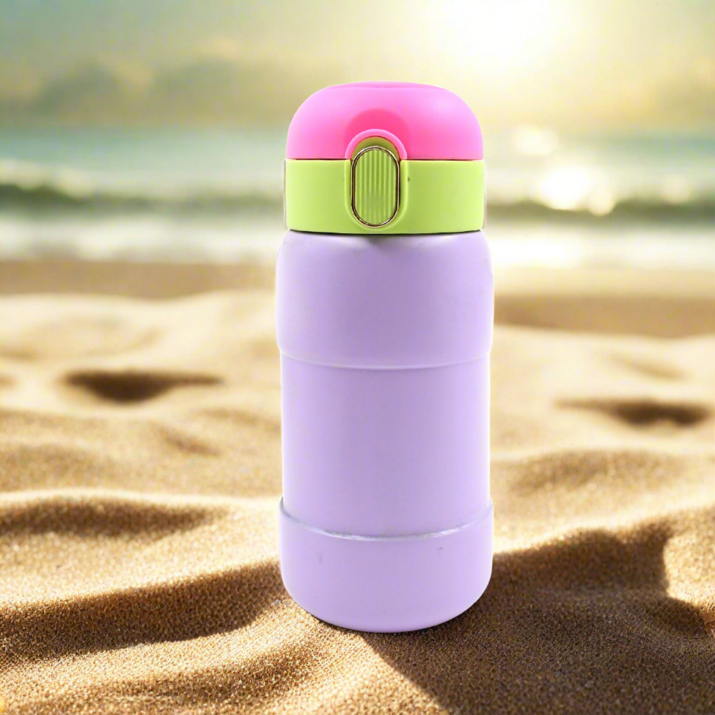 Duck Stainless Steel Water Bottle For Kids Adults Steel Flask Metal Thermos, Spill Proof Cap Closure, BPA Free For School Home Office, Drinkware, 400 ML