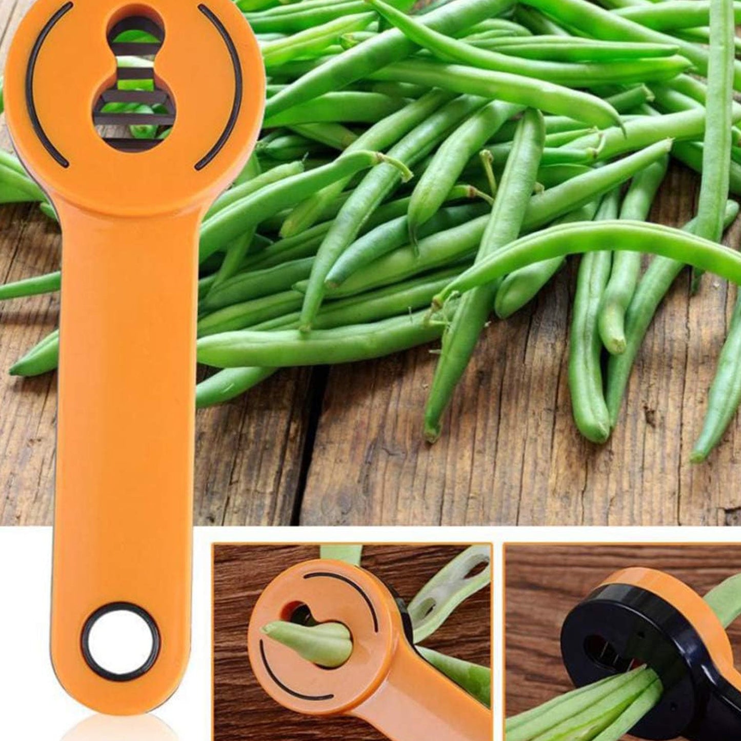 Bean Slicer Cutter Stringer Remover Peeler French Style Green Vegetable Runner Slicer Kitchen Slicer Fruit Shredders Gadget Green Kitchen Cutter Slicer Slicer Grater Cutter Bean (1Pc)