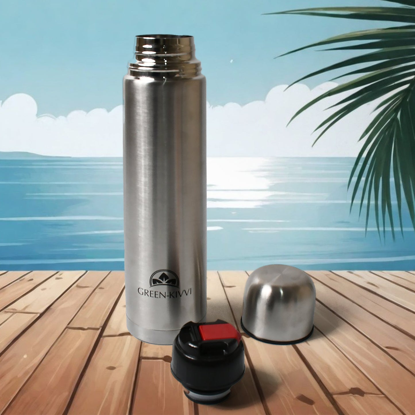 Vacuum Stainless Steel Double Wall Water Bottle, Fridge Water Bottle, Stainless Steel Water Bottle Leak Proof, Rust Proof, Cold & Hot Thermos steel Bottle| Leak Proof | Office Bottle | Gym | Home | Kitchen | Hiking | Trekking | Travel Bottle (1000 ML)