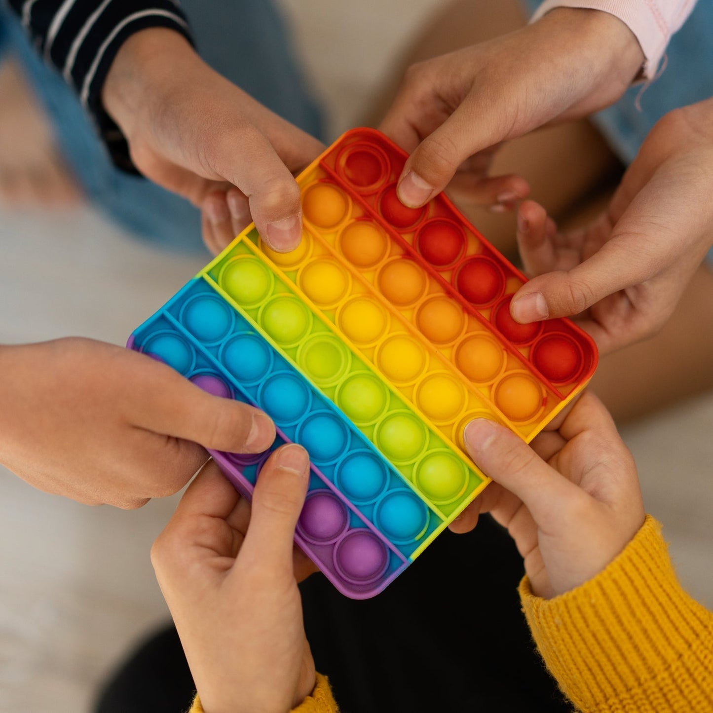 4478 Square Popit Toy Special Needs Silicone Stress Relief Toy For Kids & Adult All Use Toy