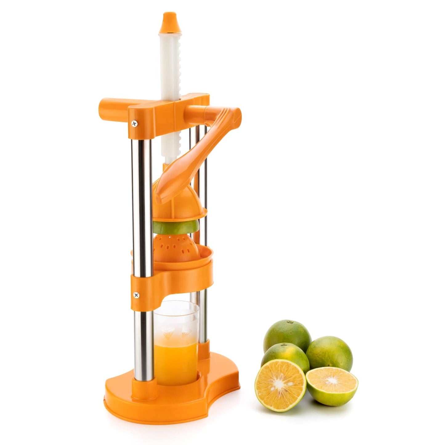 7128 Hand Pressure Juicer With Glass Manual Cold Press Juice Machine Instant Make Juice Squeezer, Fruits Juicer, Juice Maker, Orange Juice Extractor For Fruits & Vegetables, Orange