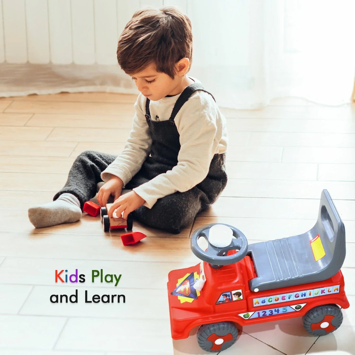 Baby Ride on Push Car for Kids | Kids Baby Big Car Ride on Toy with Backrest Musical Horn For Children Kids Toy Ride-on, Truck, Etc Suitable for Kids Boys / Girls | Ride on Baby Car for Kids to Drive Boys, Girls