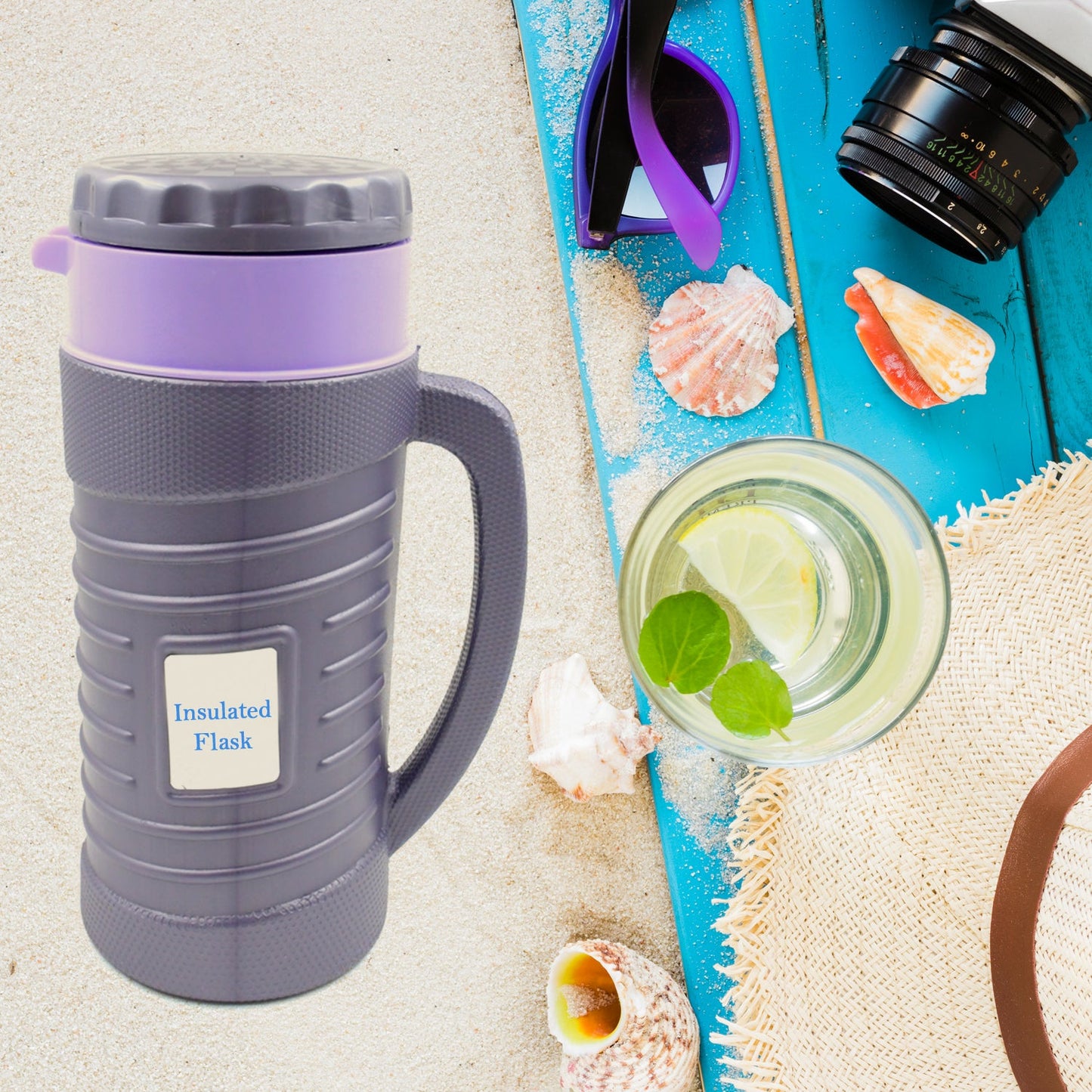 Thermos Insulated Flask or hot Kettle, Plastic innner Steel, Insulated Tea Kettle Hot and Cold Premium Tea Kettle Kettle | Easy to Carry | Leak Proof | Tea Jug | Coffee Jug | Water Jug | Hot Beverag (1200 Ml, 1700ML )