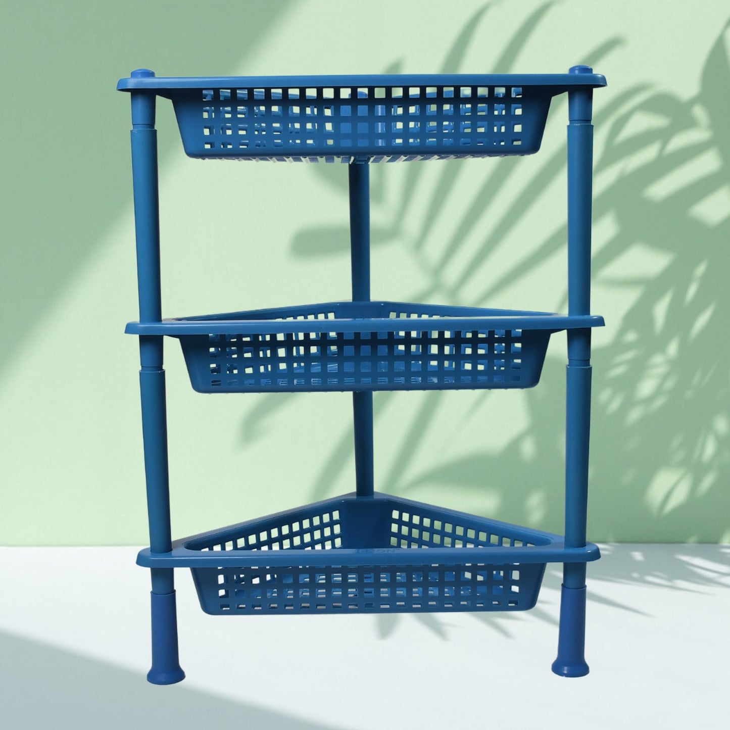 2812 Triangle Storage Plastic 3-Tier Rack Shelf For Kitchen, Living Room, Bathroom, Office