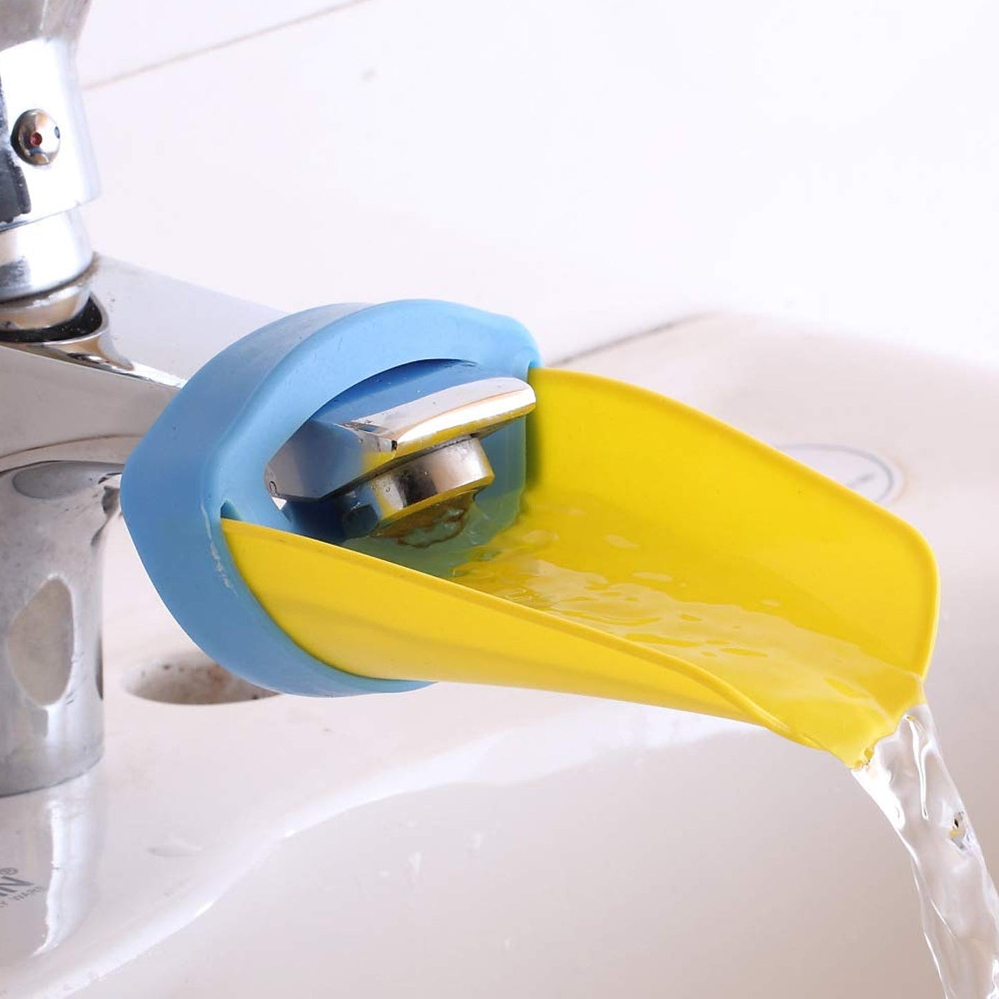 Faucet Extender | Easy Use for Hand Washing for Kids, Toddlers, Babies and Children | Silicone Sink Handle Extender | Fun Hand-Washing Solution | Cute Duck Mouth Design Wash Helper Bathroom Sink for Babies and Children (1 Pc)