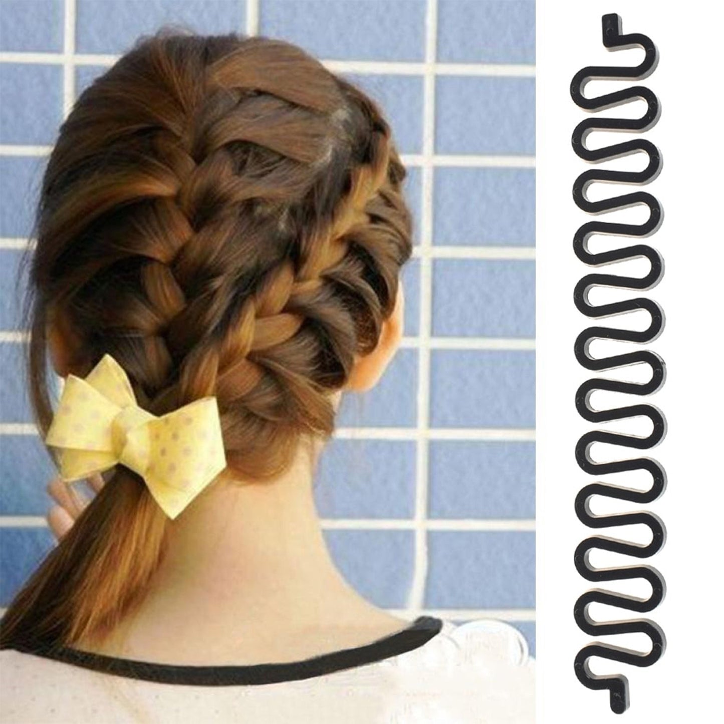 6147 Fishbone Bun Maker widely used by women’s for making their hair looks like a fish tail and all and it used in many kinds of places like household, parlours etc.