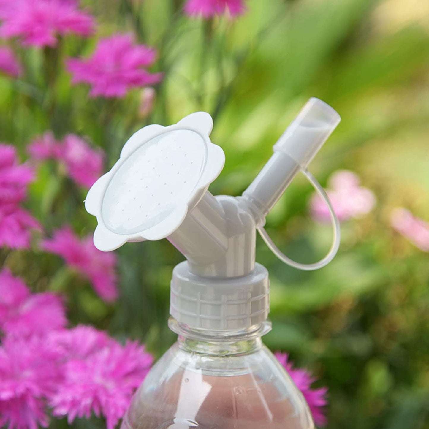 4978 2 in 1 Bottle Cap Sprinkler Dual Head Bottle Watering Spout Double Ended Bottle Watering Nozzle Watering Can Nozzle for Indoor Seedlings Plant Garden Tool