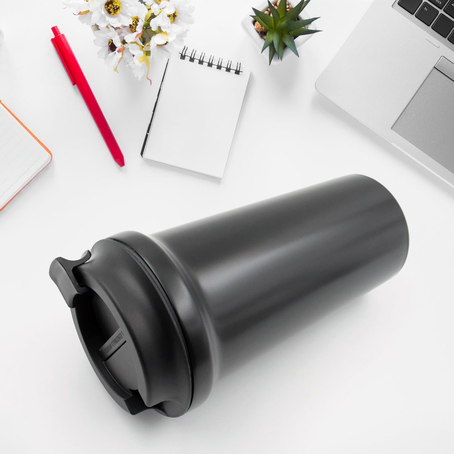 Inside Stainless Steel & Outside Plastic Vacuum Insulated Insulated Coffee Cups Double Walled Travel Mug, Car Coffee Mug with Leak Proof Lid Reusable Thermal Cup for Hot Cold Drinks Coffee, Tea (1 Pc)