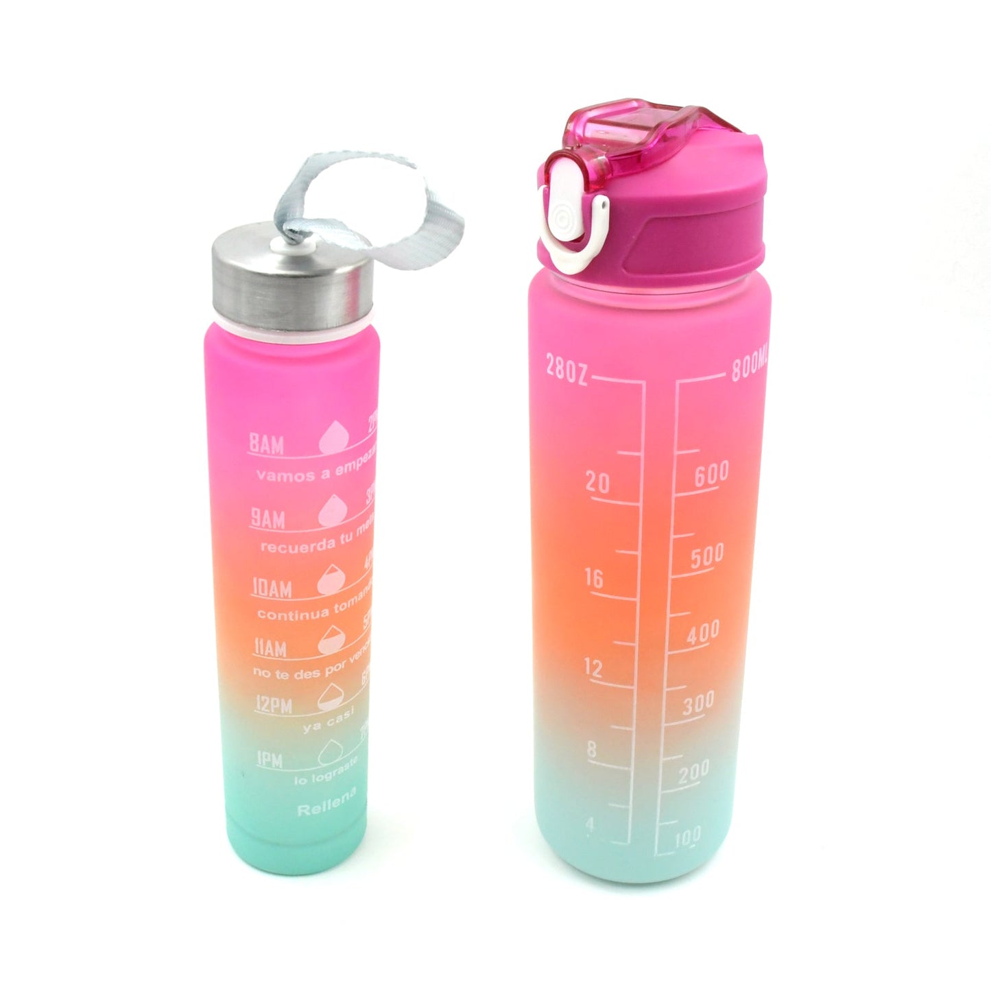 0286 Plastic Water Bottle 2 pc Different Size Bottle High Quality Water Bottle Plastic Water Bottle BPA-Free & Leak-Proof! Cartoon Printed Design for Kids' School, For Fridge, Office, Sports, School, Gym, Yoga (2 Pc Set)