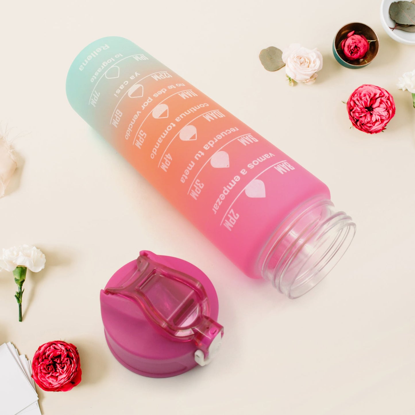 0286 Plastic Water Bottle 2 pc Different Size Bottle High Quality Water Bottle Plastic Water Bottle BPA-Free & Leak-Proof! Cartoon Printed Design for Kids' School, For Fridge, Office, Sports, School, Gym, Yoga (2 Pc Set)