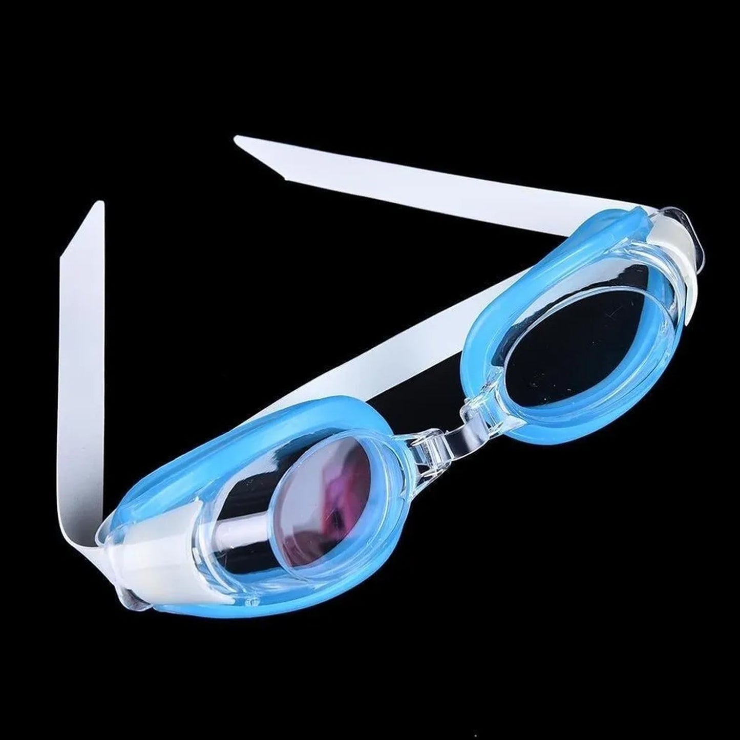 0399 Swimming Goggles With Ear And Nose Plug Adjustable Clear Vision Anti-Fog Waterproof