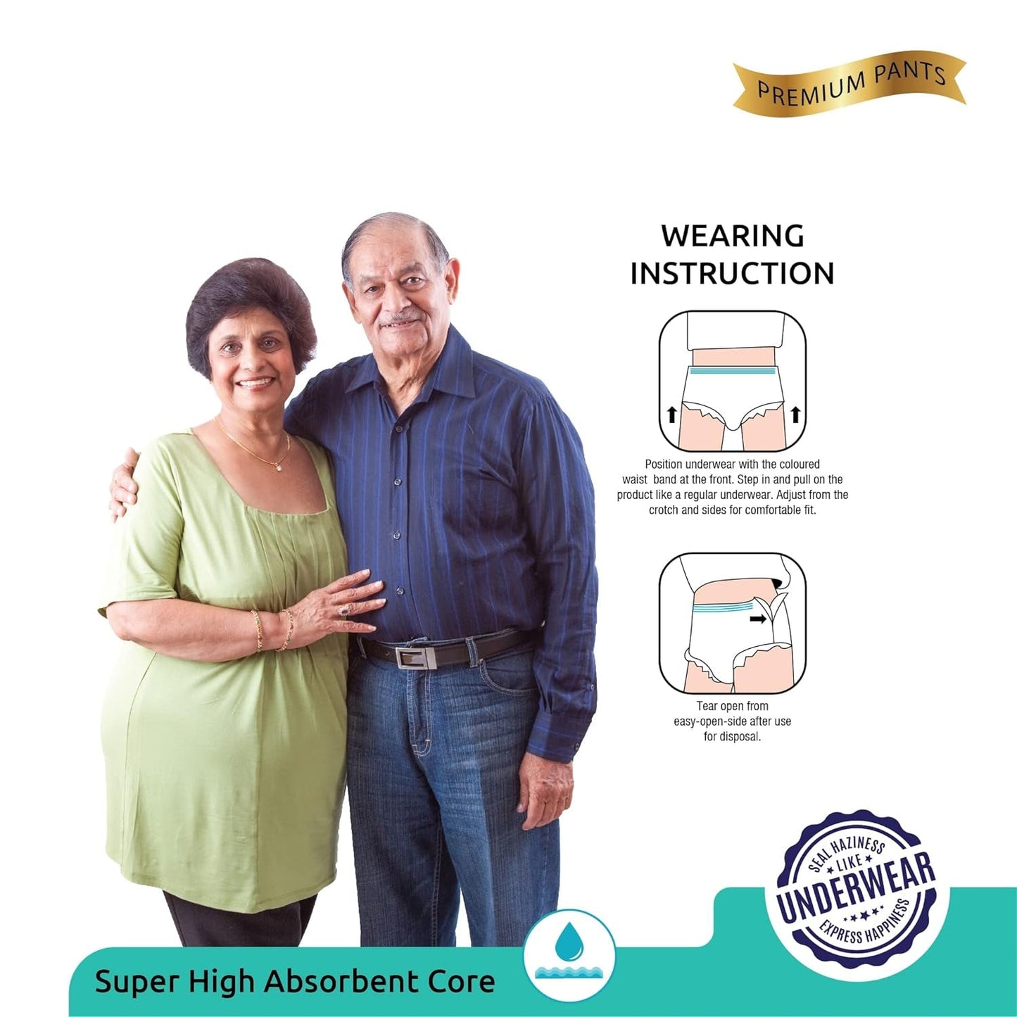 Medium-Large Senior care Adult Pull Up Diaper Pants (Waist Size (70-115 Cm | 28 -45 Inch) Adult Diapers (Medium-Large M-L10Pc)
