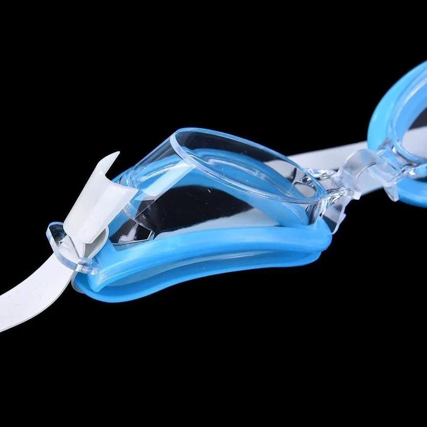 0399 Swimming Goggles With Ear And Nose Plug Adjustable Clear Vision Anti-Fog Waterproof