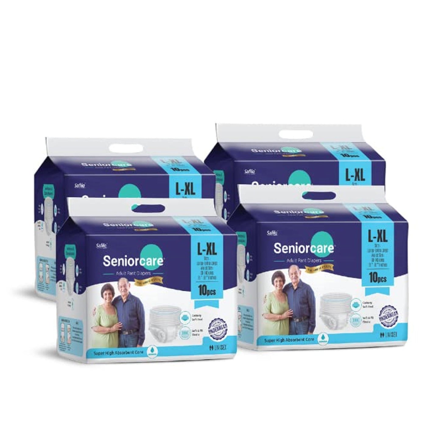 Large - Extra Large Senior care Adult Pull Up Diaper Pants (Waist Size (90-140 Cm | 35 -55 Inch) Adult Diapers ( Large - Extra Large L-XL10Pc)