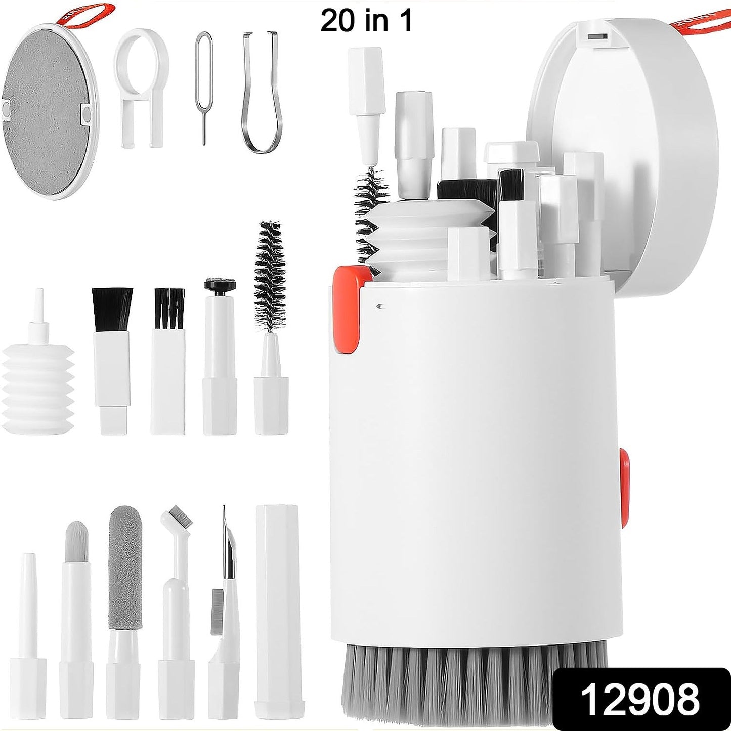 Keyboard Cleaner Kit, 20-in-1 Laptop Phone Screen Cleaning Kit, Keyboard Cleaning Kit with Electronic Cleaning Brush Spray for AirPods Pro, iPad, iPhone Pro, Camera, Computer Cleaning
