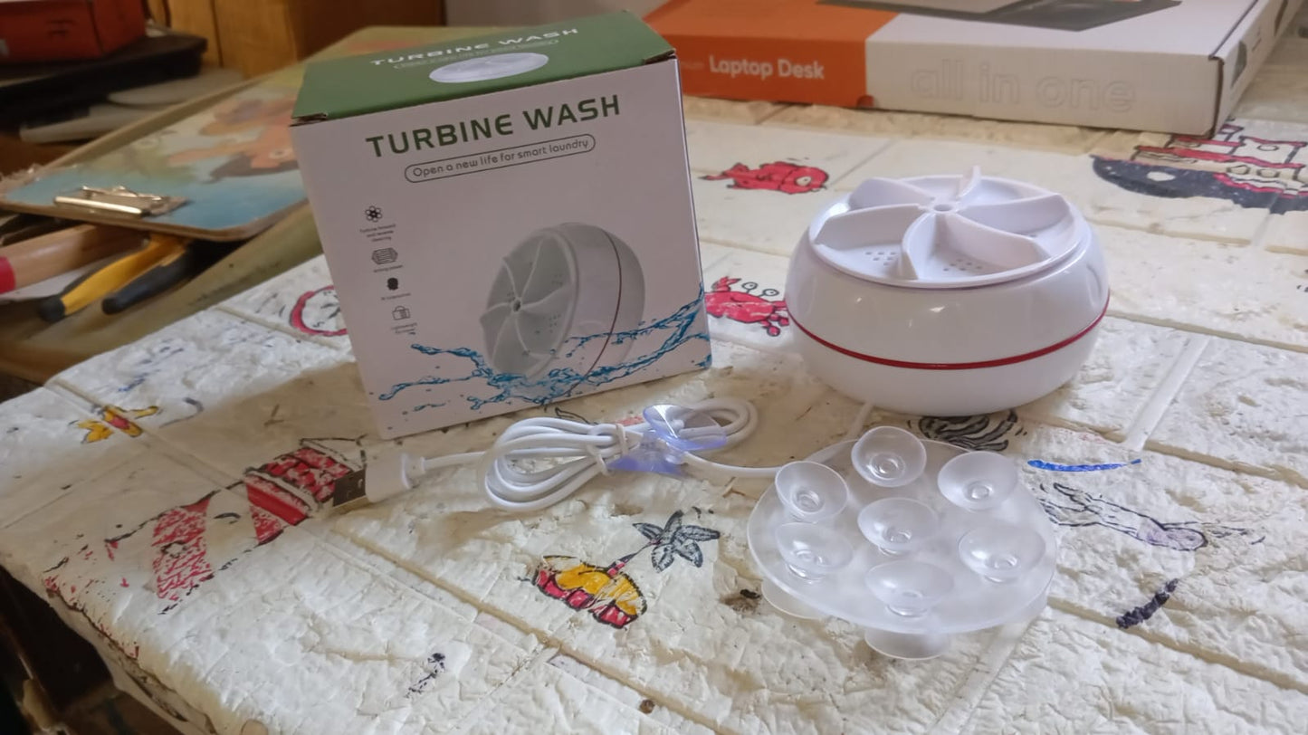 Mini Washing Machine Turbine Washing Machine Door Hinge Lightweight Turbo Washer with USB Cable For Home, Camping ,College ,Rooms Use
