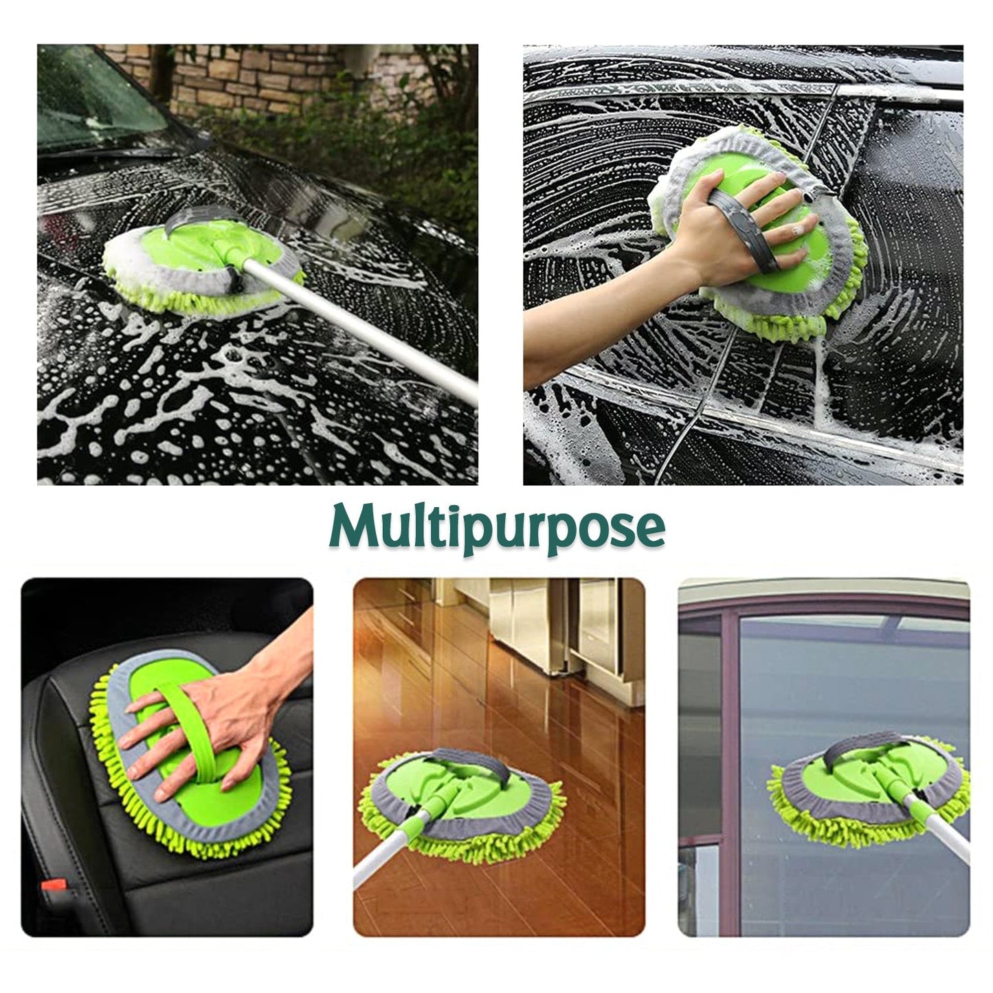 4987 Car Duster Microfiber Flexible Duster Car Wash | Car Cleaning Accessories | Microfiber | brush | Dry/Wet Home, Kitchen, Office Cleaning Brush Extendable Handle