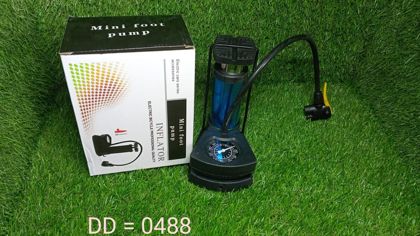 0488 Mini Foot Pump Inflator For Bike and car