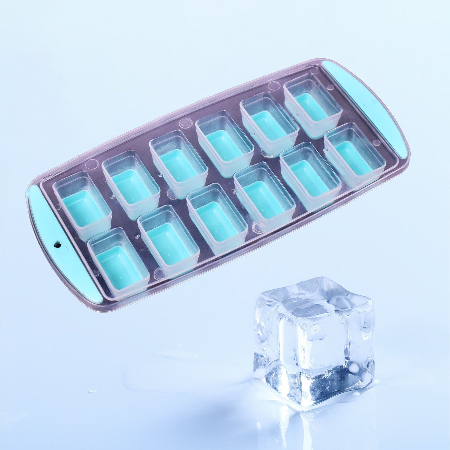 7170 12 Grid Silicon Ice cubes Making Tray Food Grade Square Ice Cube Tray | Easy Release Bottom Silicon Tray