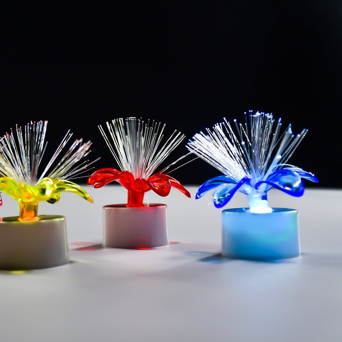 6237 Fiber Optic Light, Mini Color Change LED Table Centerpieces, Light Up Candle - Pack of 12