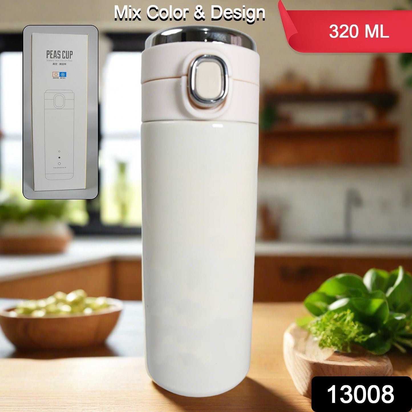 Smart Vacuum Insulated Water Bottle with LED Temperature Display, Cold & Hot | Leak Proof | Office Bottle | Gym | Home | Kitchen | Hiking | Trekking | Travel Bottle (Mix Color & Design)