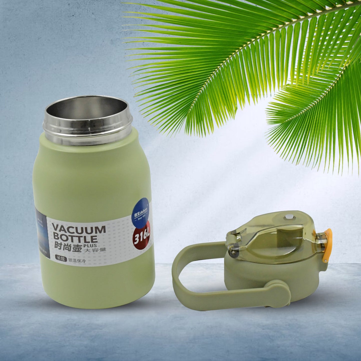 6467 Premium Stainless Steel Vacuum Insulated Bottle Water Flask Vacuum Hot Cold For Kids / Travelling Water Bottle for Kids with Straw, Thermos For office / Gym /School (1000 ML)